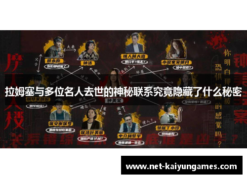 拉姆塞与多位名人去世的神秘联系究竟隐藏了什么秘密